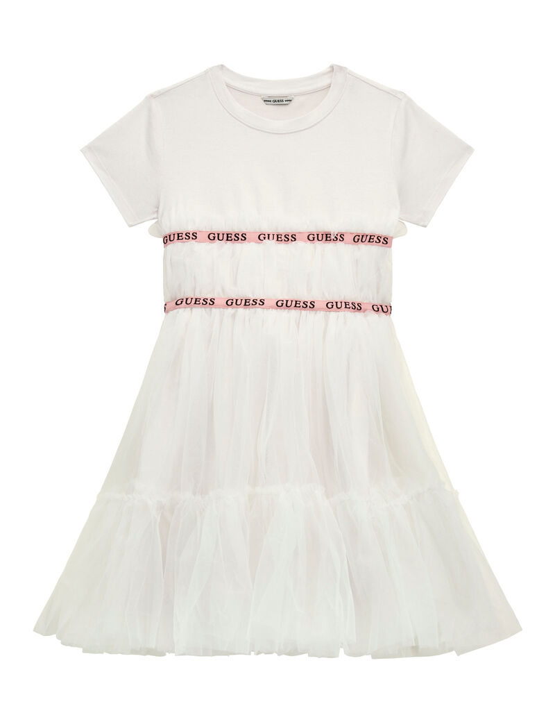 Mesh fit and flare dress