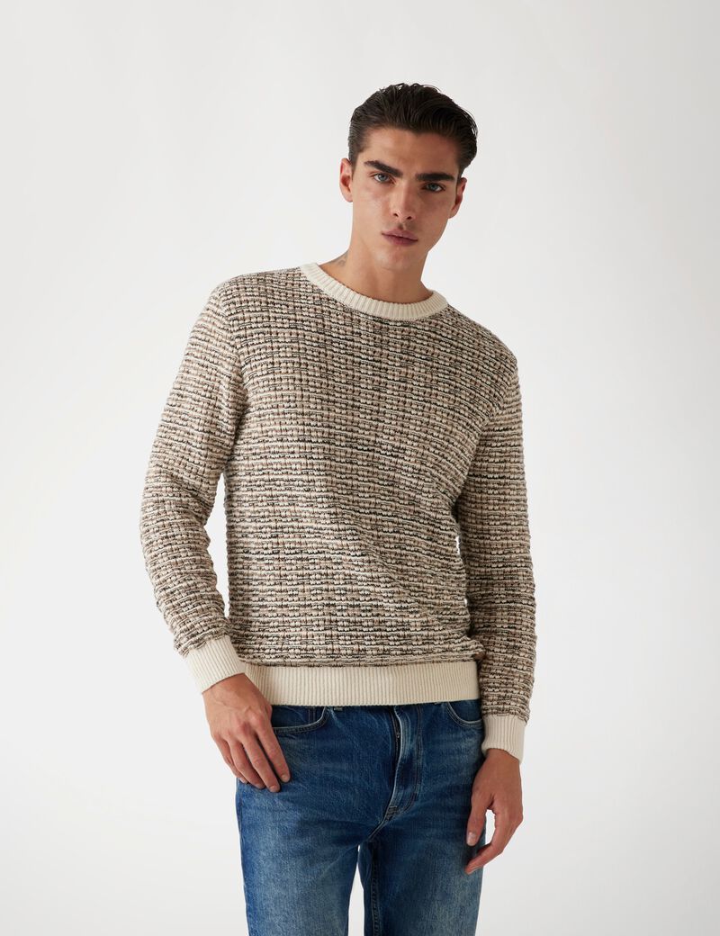 Textured knit pattern sweater