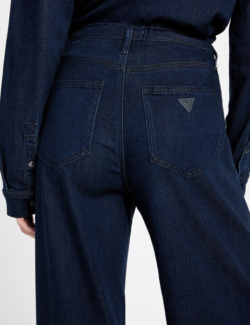 Wide-leg lyocell jeans