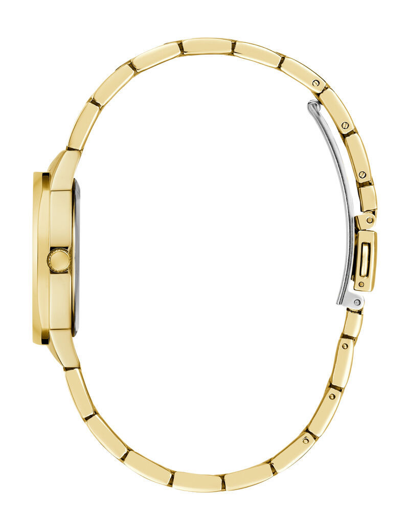 Ladies Yellow Gold Tone Round Analog Watch