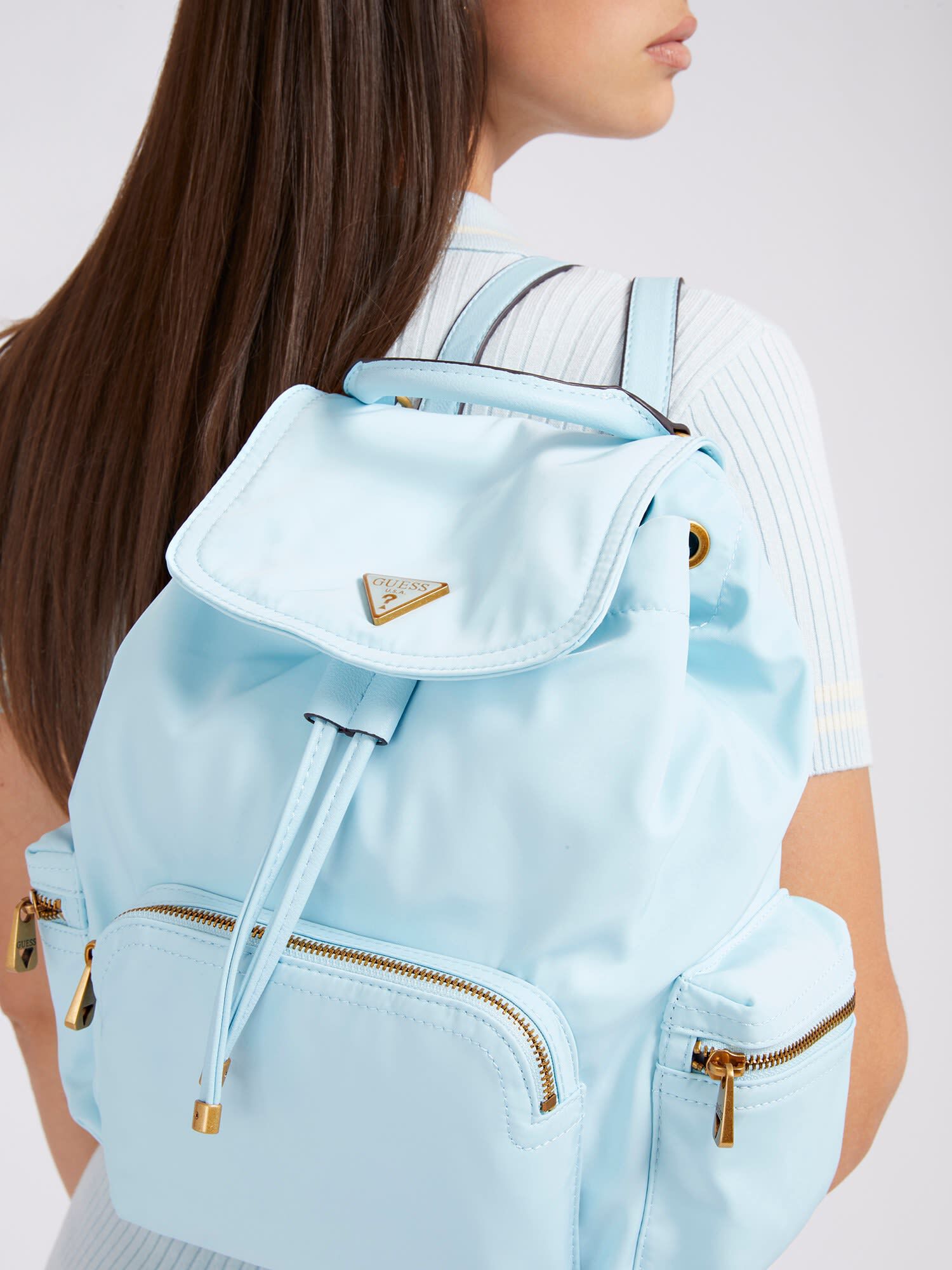 Guess backpack blue hot sale