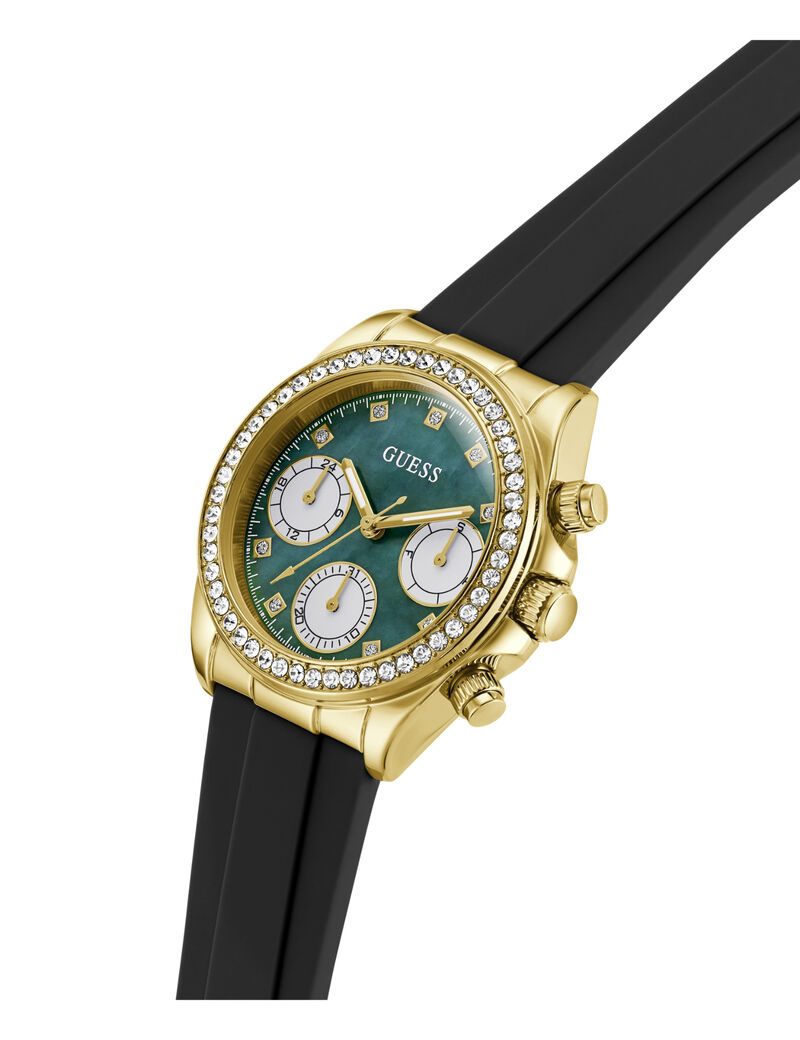 Ladies Black/Gunmetal Round Analog Watch