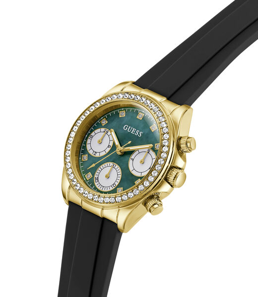 Ladies Black/Gunmetal Round Analog Watch