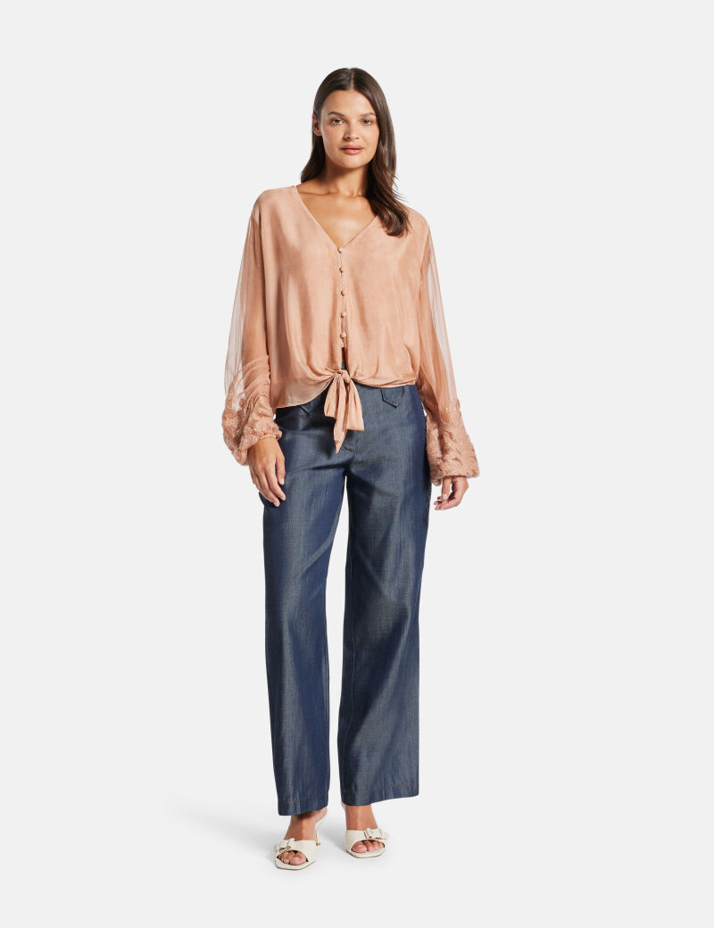 قميص من مزيج الحرير