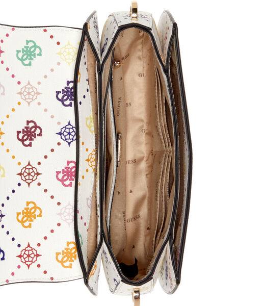 EMELIE LOGO FLAP SHOULDER BAG