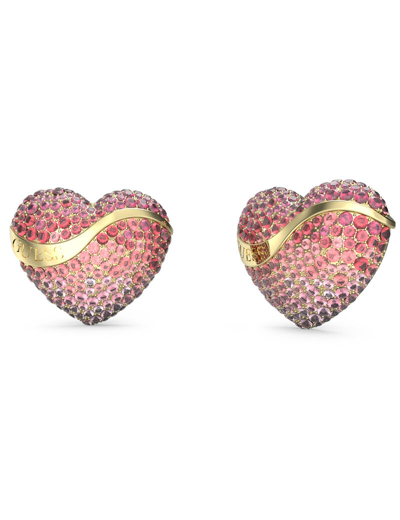25MM CRYSTAL HEARTS  STUDS