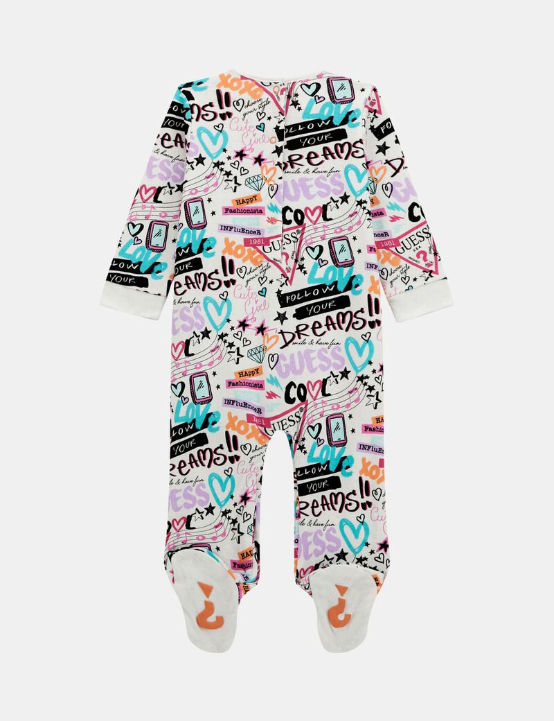 All over zebra print romper