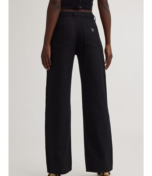 guess rhinestones wide leg jeans