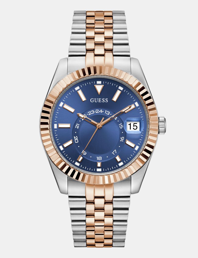 Mens 2-Tone Multi-function Date Watch