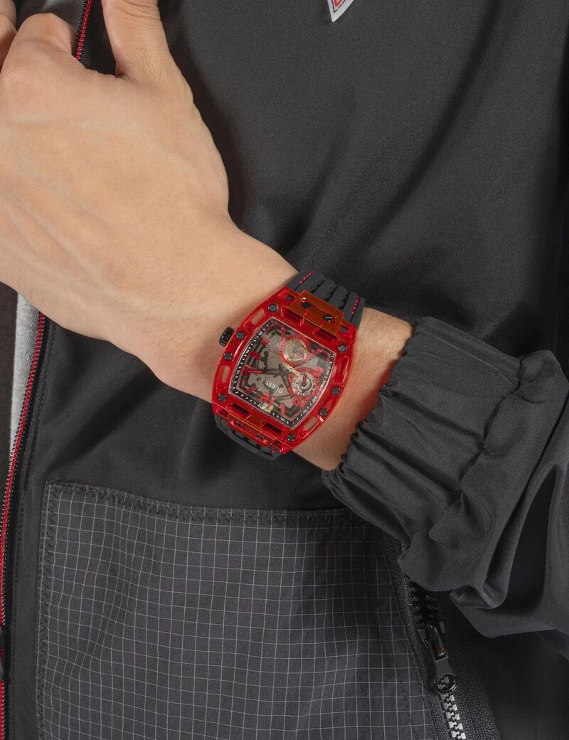 Black Quartz Analog Silicone Watch