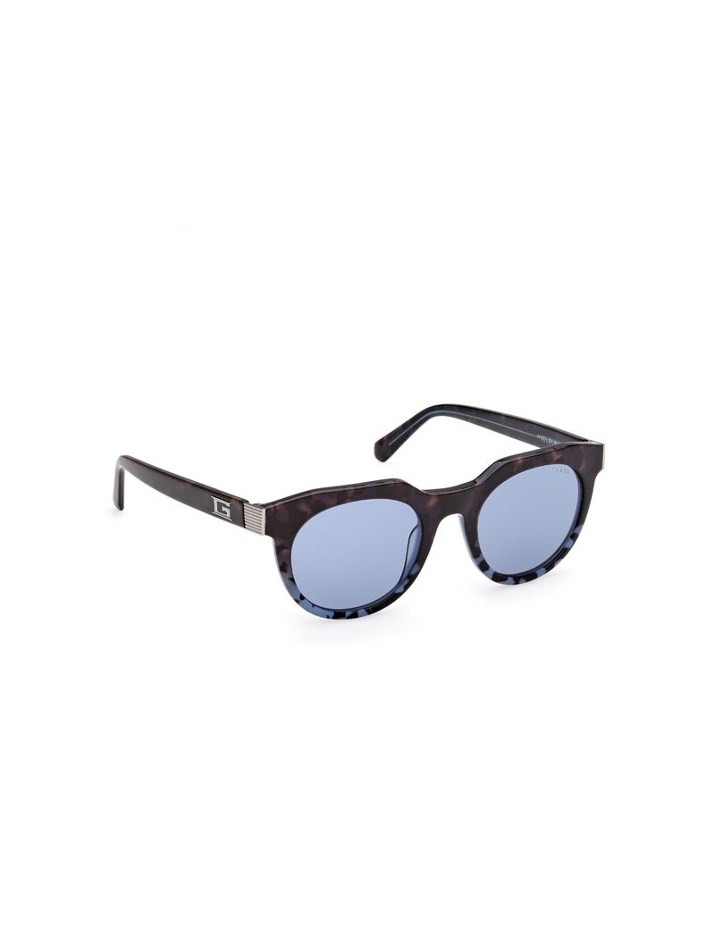 Round blue sunglasses