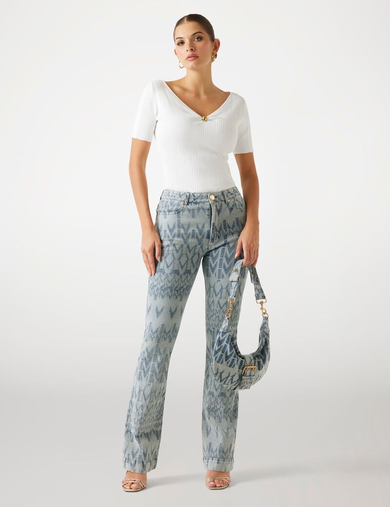 guess marciano jacquard logo jeans