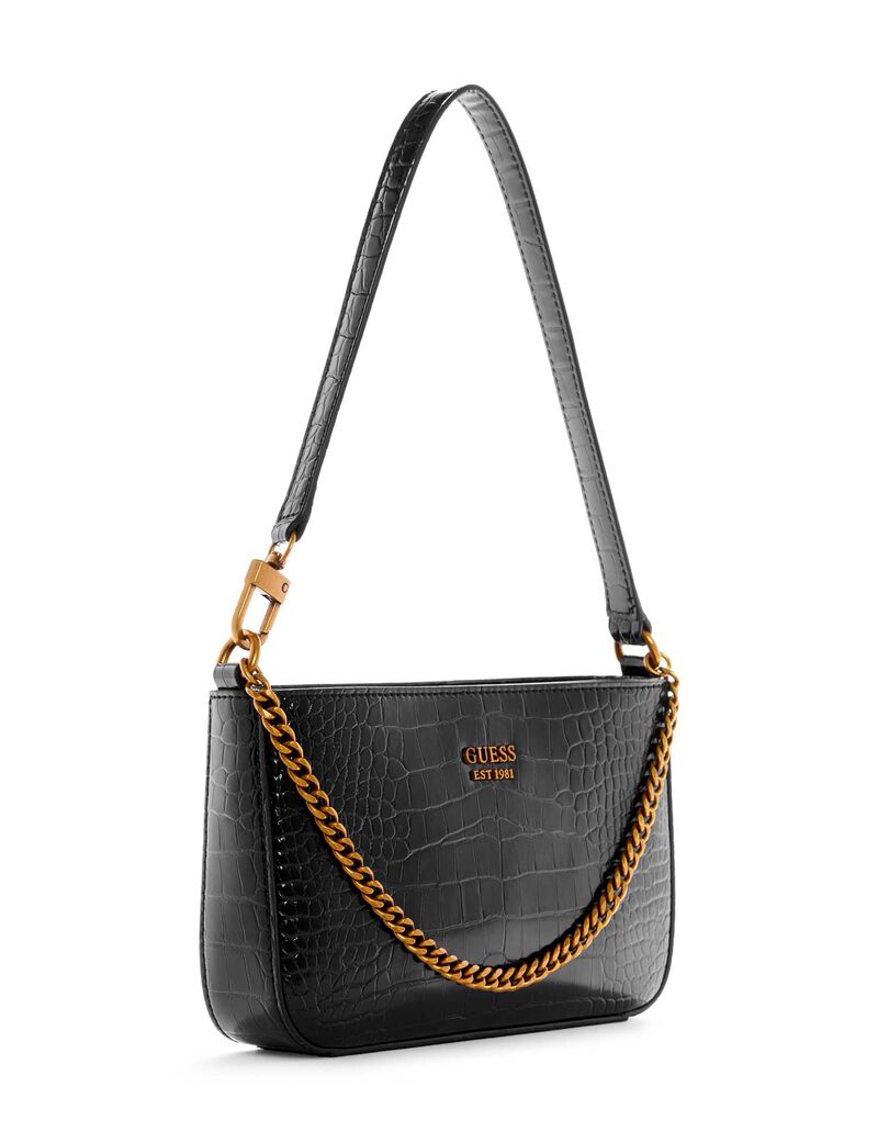 Katey Croc Mini Top Zip Shoulder