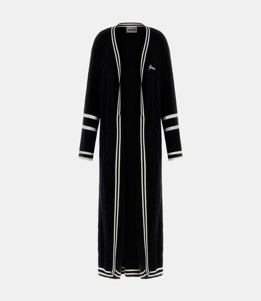 Viscose-blend open cardigan