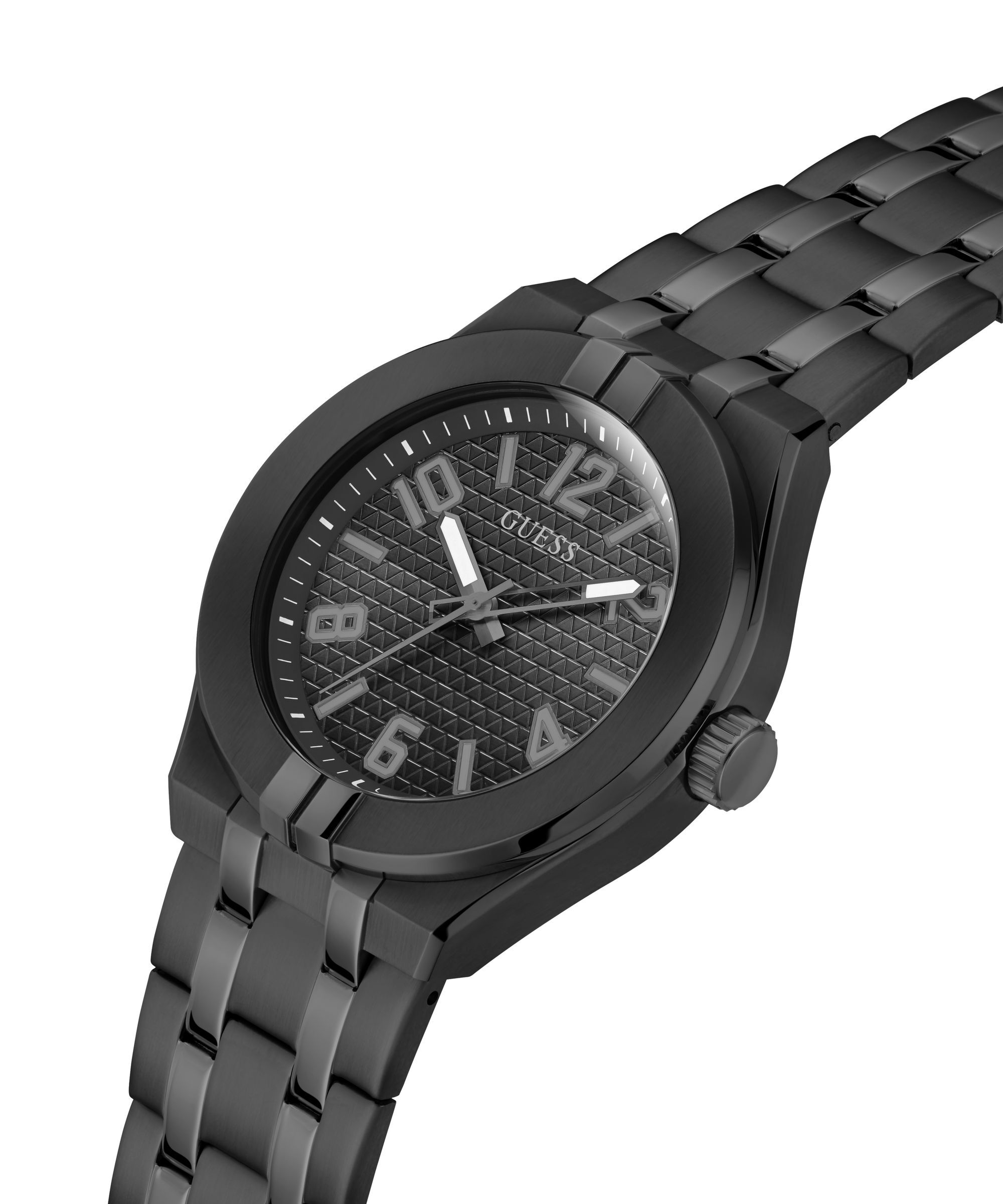 Black Quartz Analog Stainless Steel Watch