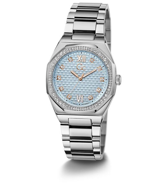 LW COUSSN SLEEK LADY SLV CS BLU DL 34MM QTZ SLV SS BRCT FW23