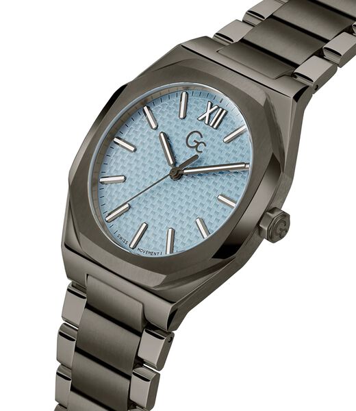 GW COUSSIN SLEEK BLK CS BLU DL 42MM QTZ BLK SS BRCT FW23