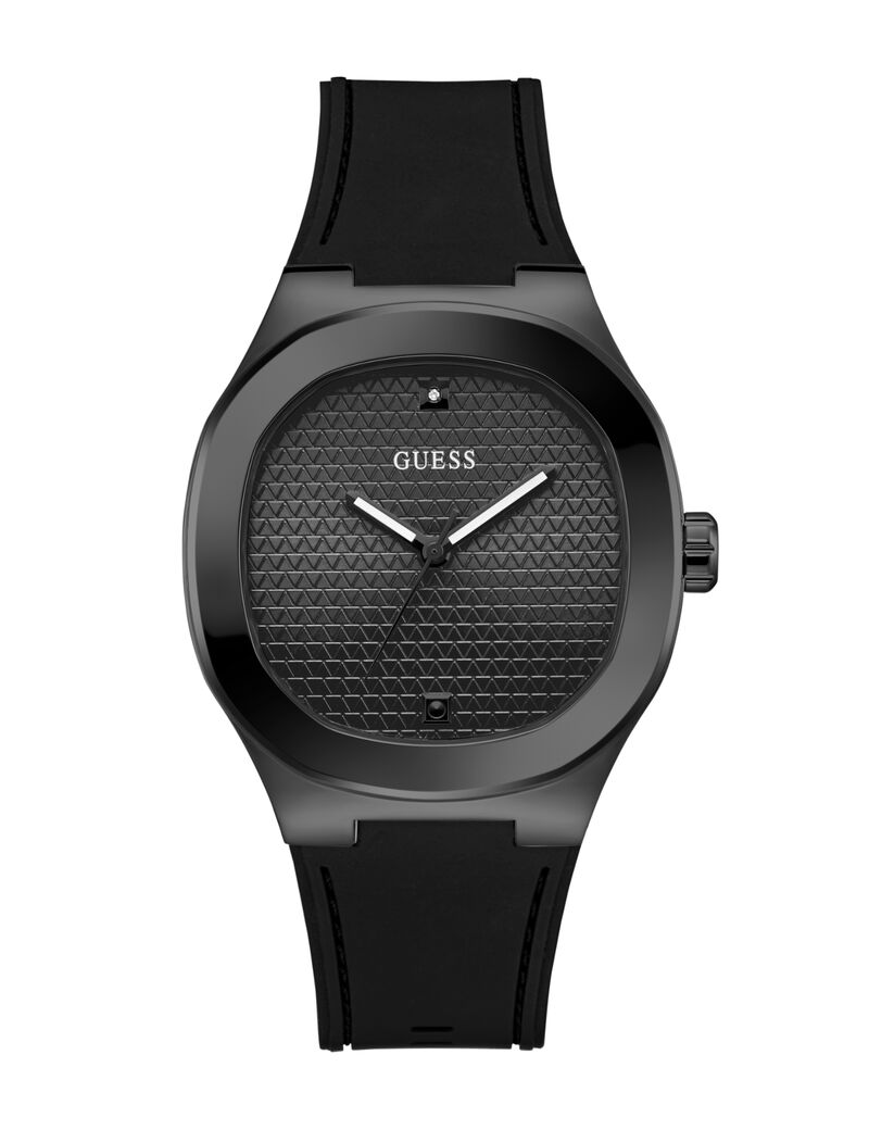 Mens Black/Gunmetal/Grey Square Analog Watch