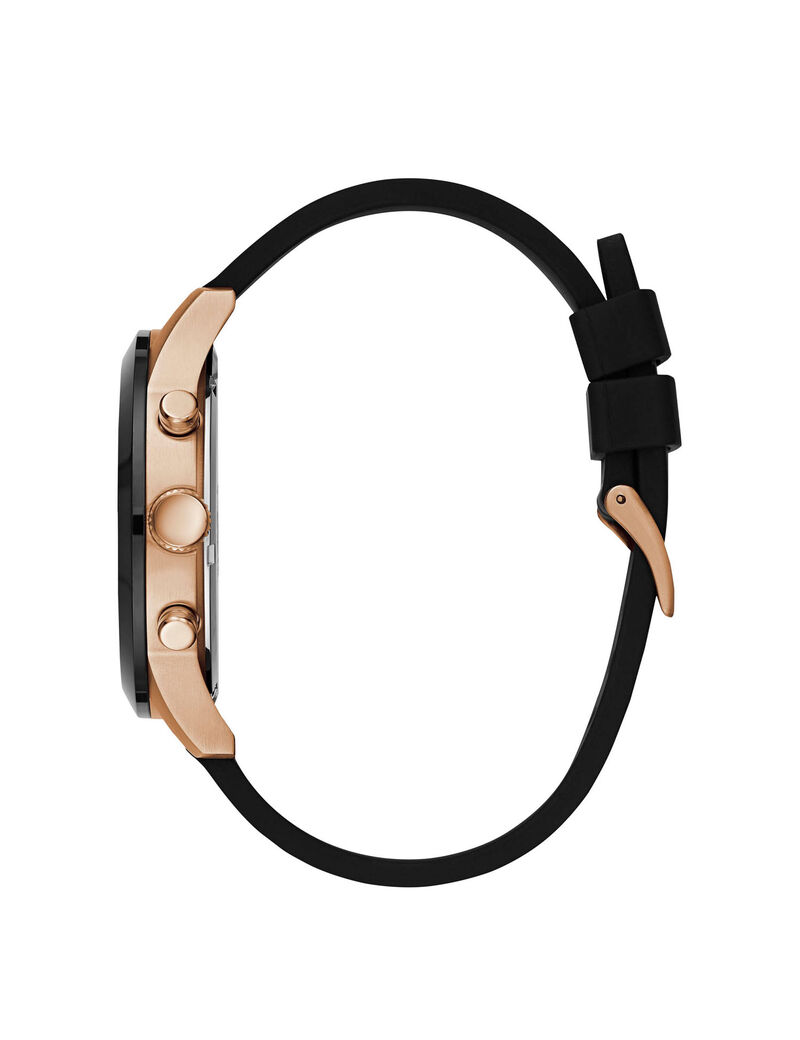 Black And Rose Gold Multifunction Watch