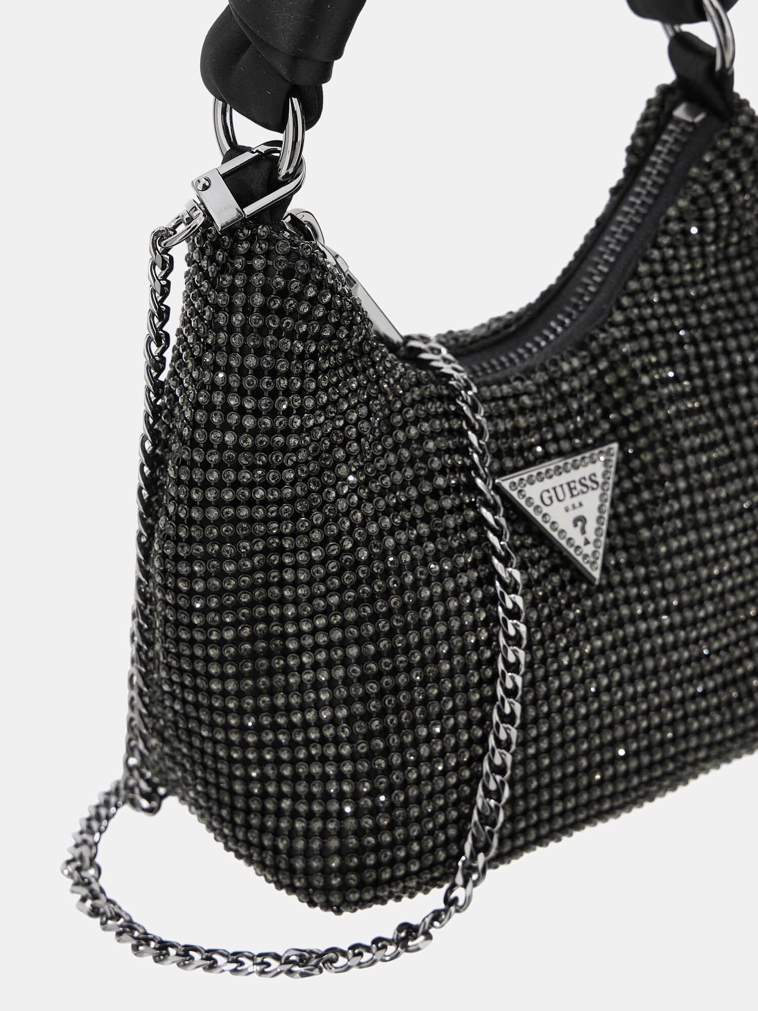 Lua rhinestone detailed mini handbag
