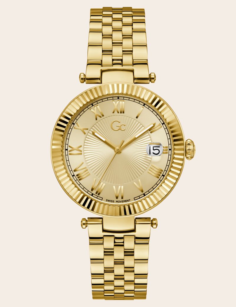 GC steel analogue watch