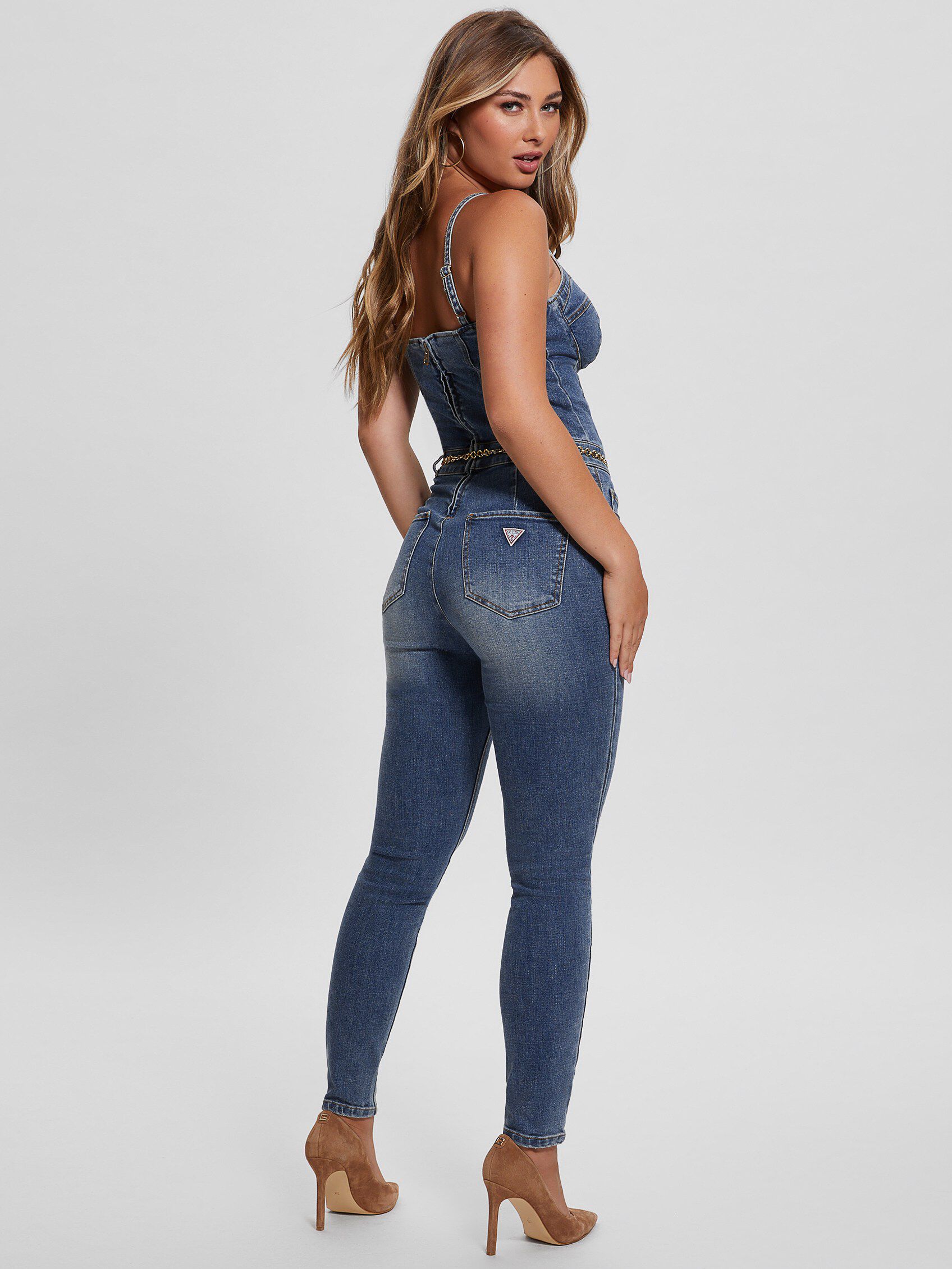 Guess denim overalls cheap