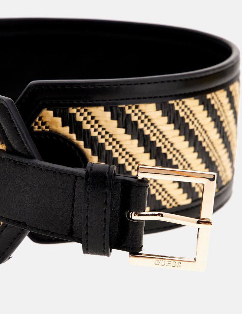 Simona raffia belt