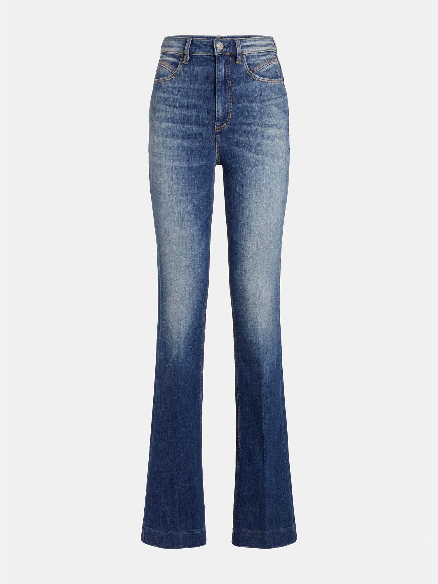 Shop GUESS Online Fit And Flare Denim Pant