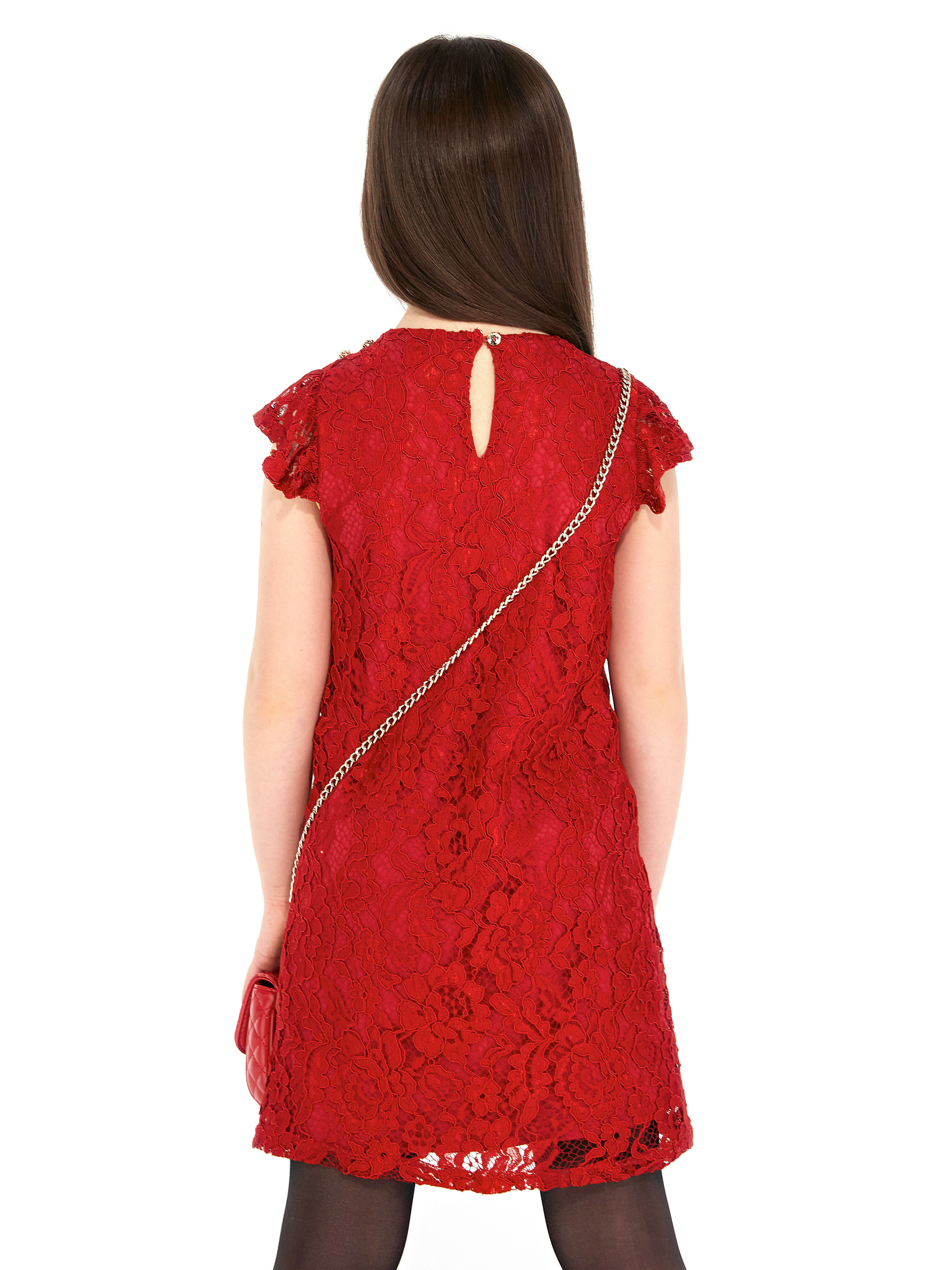 Guess lace fit best sale and flare dress