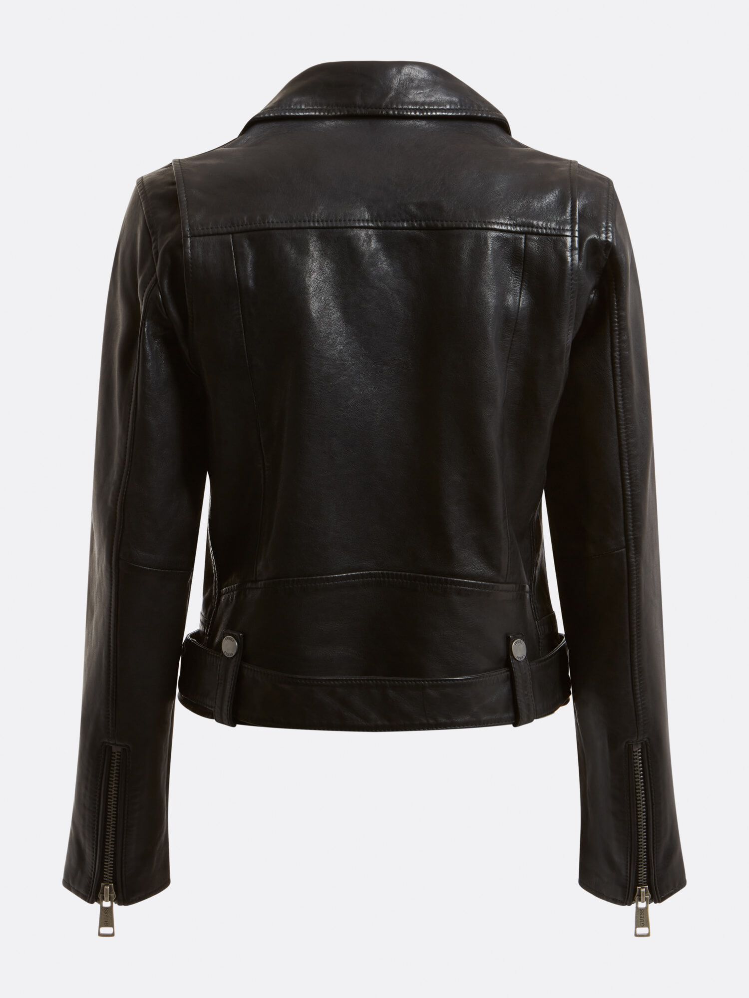 Shop GUESS Online Real Leather Biker Jacket