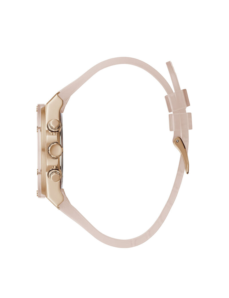 Pink Transparent Multifunction Watch