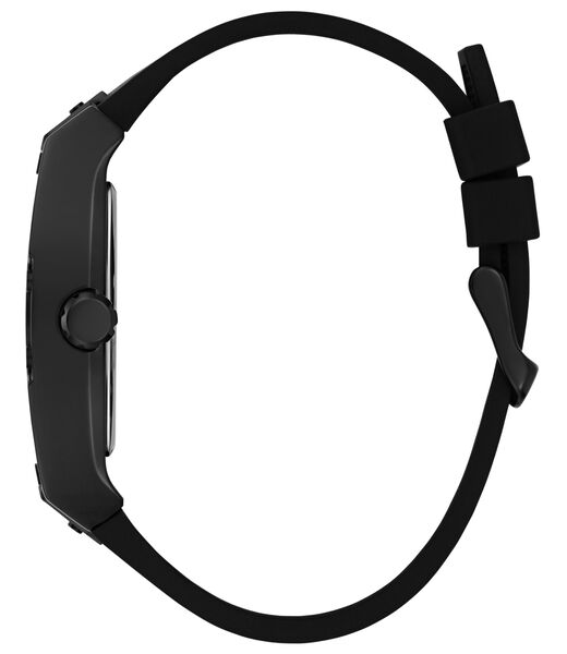 Mens Black/Gunmetal/Grey Rectangle Analog Watch