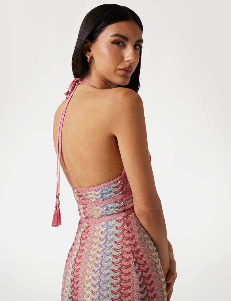 فستان طويل محبوك