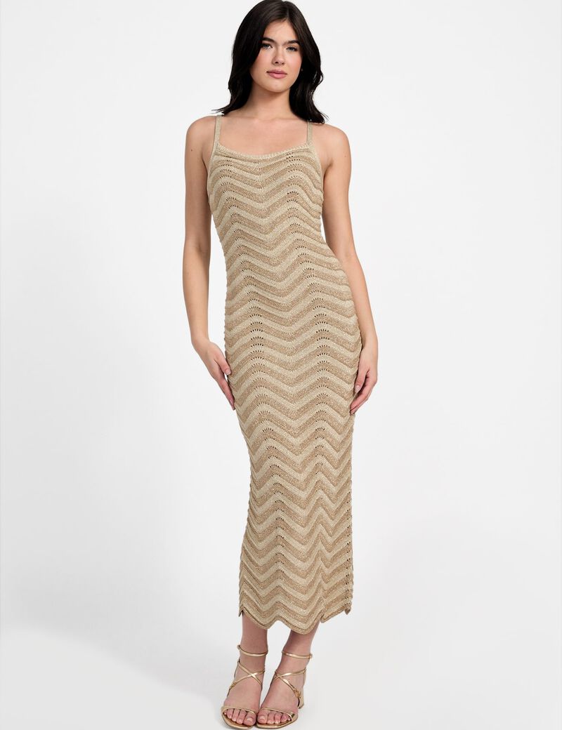 Chevron bodycon maxi dress