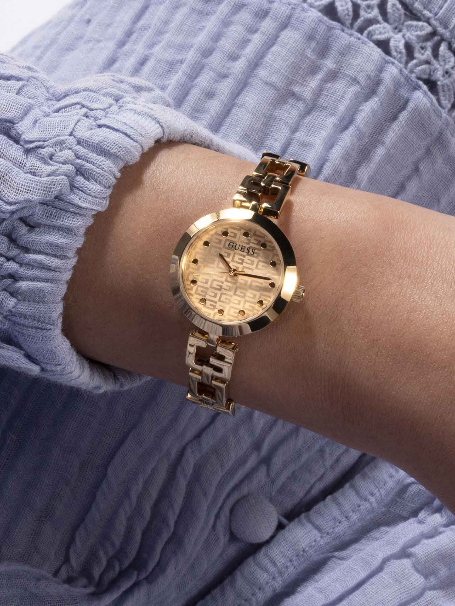 Shop GUESS Online Gold tone Analog Watch
