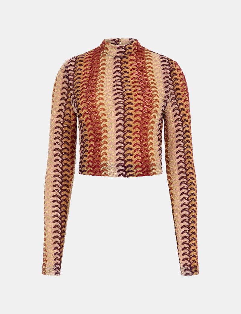 Marciano multicolor jacquard knit top