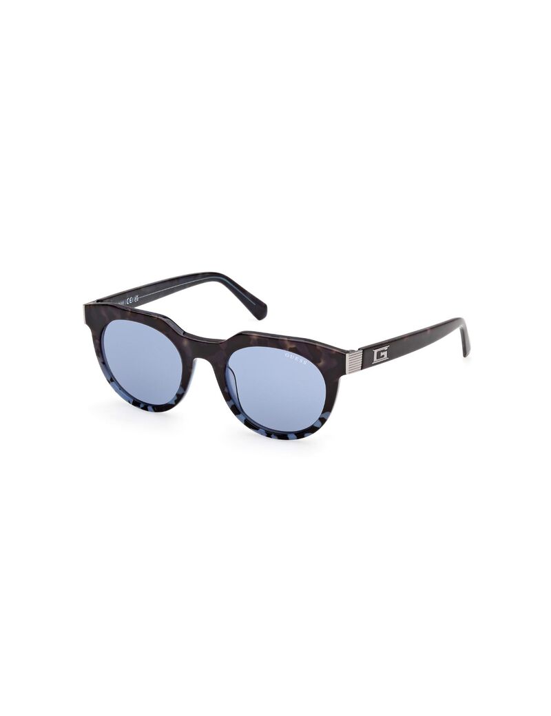 Round blue sunglasses