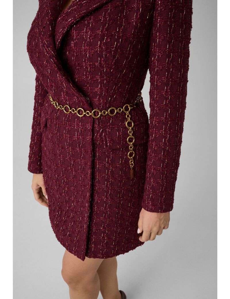 جيس tweed blazer belted dress