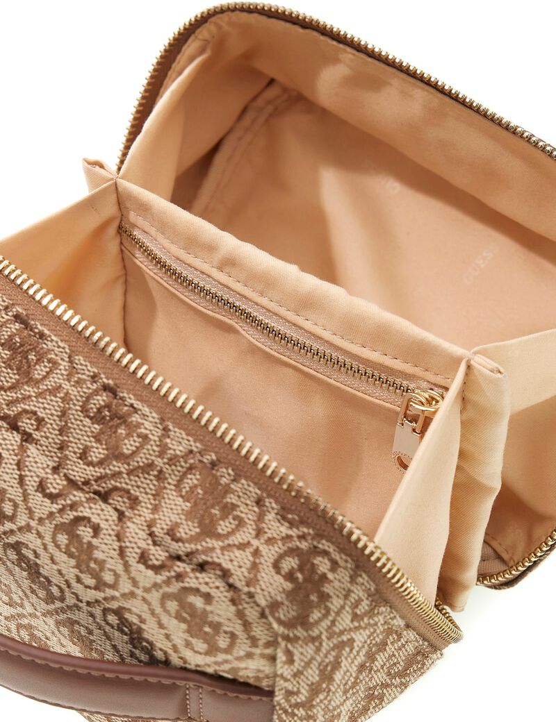 guess jacquadr handle beauty bag