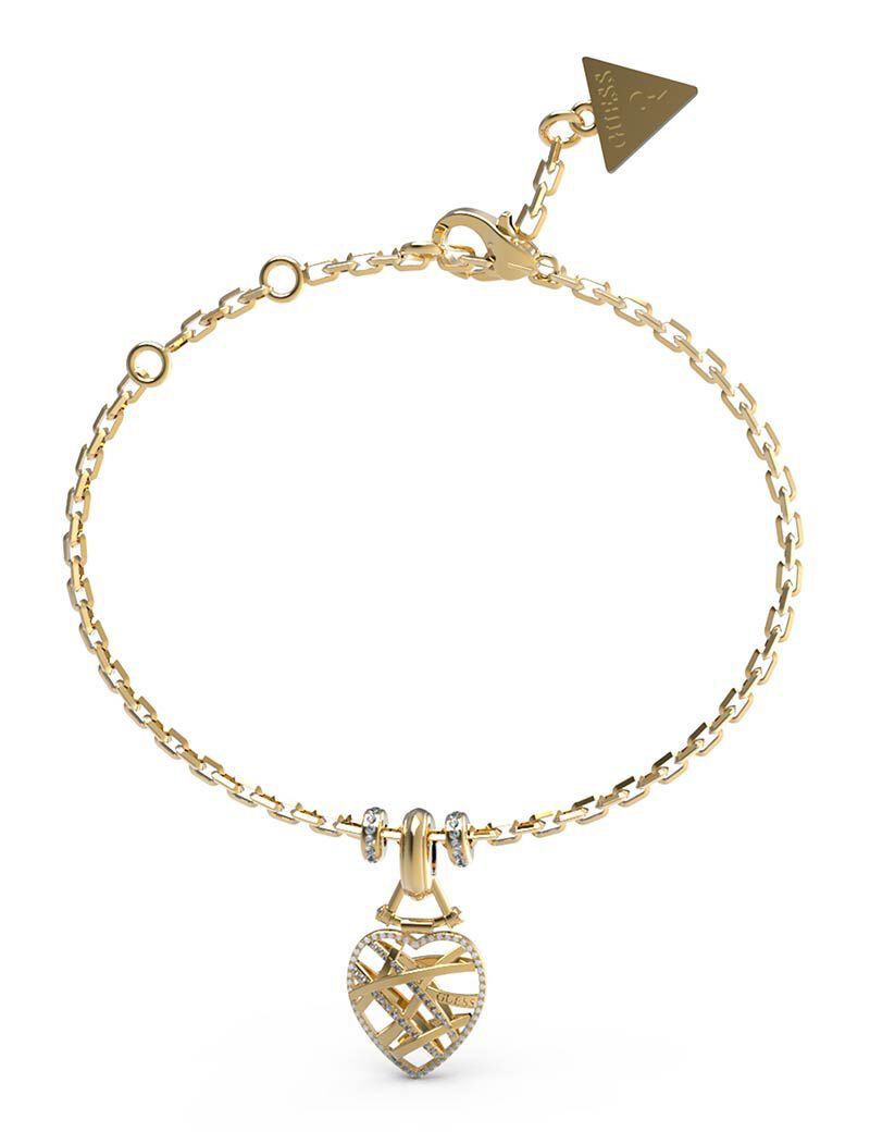 Heart Cage Gold Bracelet