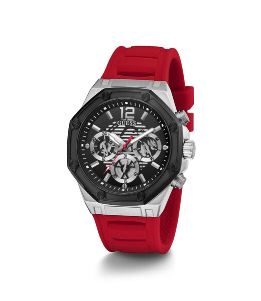 Black And Red Multifunction Watch
