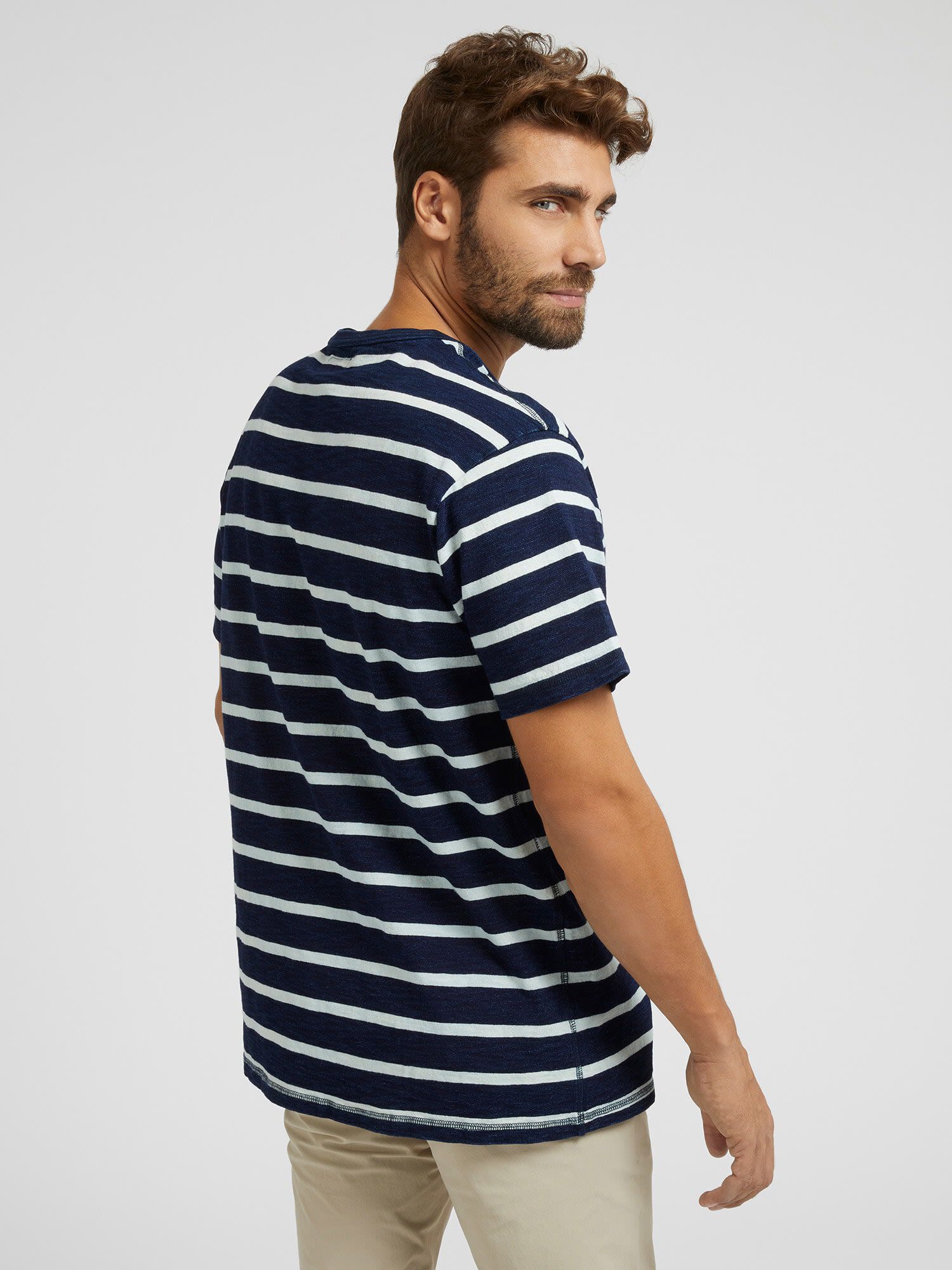Guess black and white striped t shirt cheap