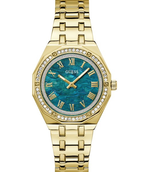 guess ladies gold tone analog watch
