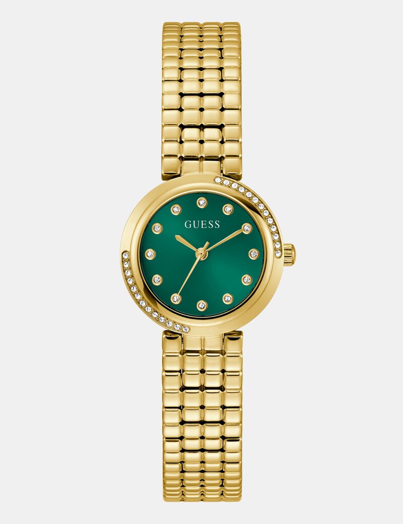 guess ladies gold tone analog watch