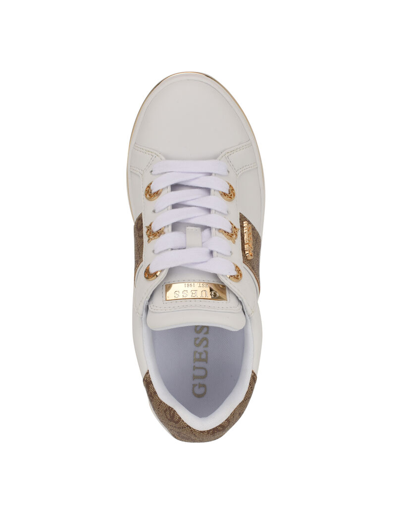 Stew Lace Up Low Profile Logo Detailed Sneaker