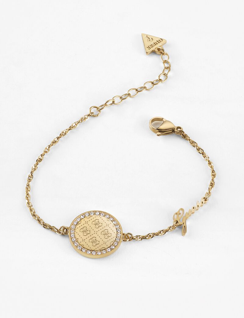 Gold Logo Charm Bracelet