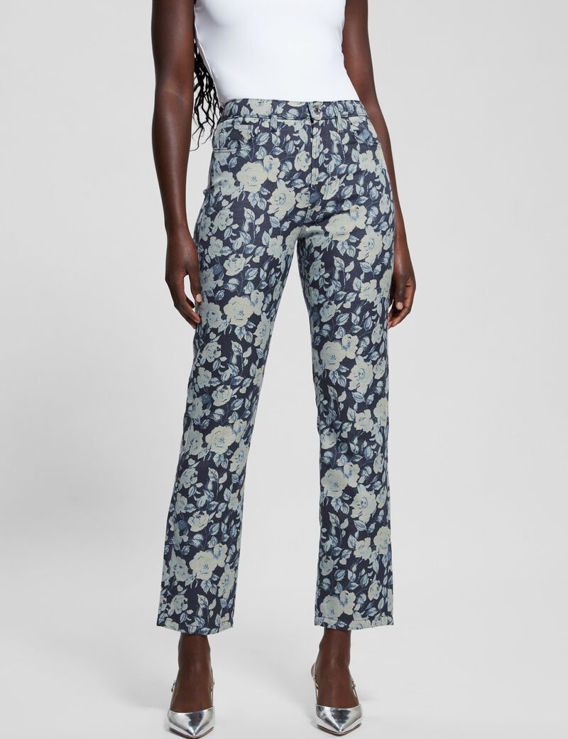 بنطال جينز جاكار مزهر