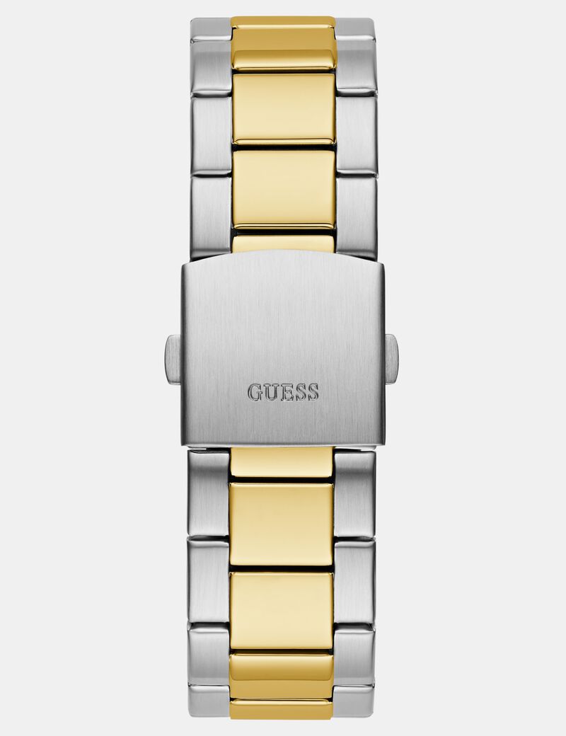 Mens 2-Tone Silver Tone Multi-function Watch