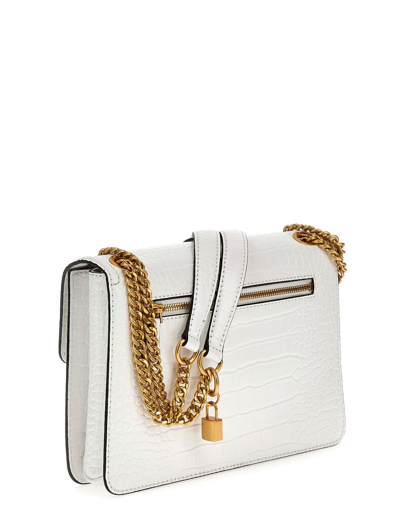 G James croc-look crossbody