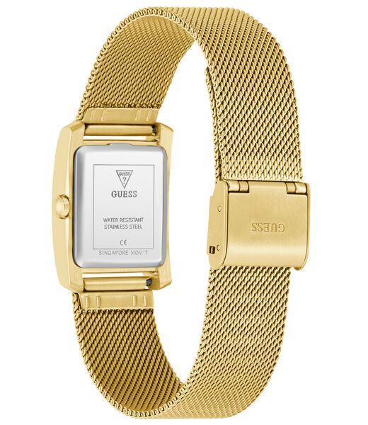 Ladies Yellow Gold Tone Rectangle Analog Watch